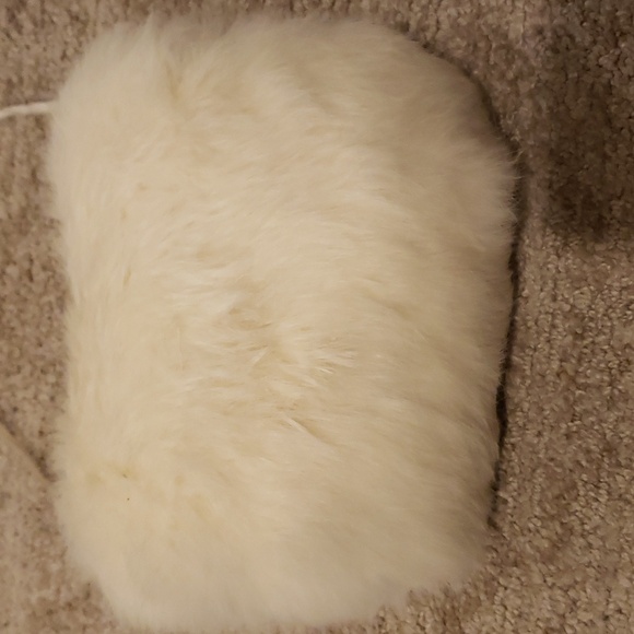 Vintage small Rabbit fur hand puff - Picture 2 of 5
